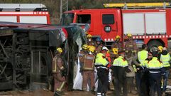 Las im�genes del accidente de autob�s de Tarragona