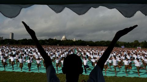 D�a Internacional del Yoga en India.
