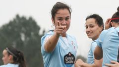 Mui, celebrando el primer gol del partido.