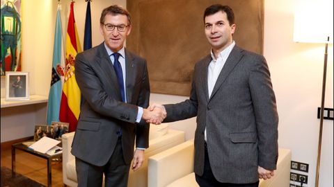 Feijoo, con Gonzalo Caballero cuando fue elegido secretario general del PSdeG