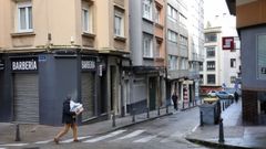 La barber�a Dimard, en el cruce de la calle M�dico Dur�n con Pasadizo Pernas, fue uno de los negocios afectados por el corte de luz