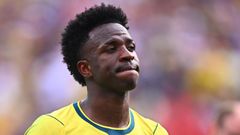 Vinicius, en una imagen del Mundial antes de someterse a la cirug�a est�tica de armonizaci�n de ment�n