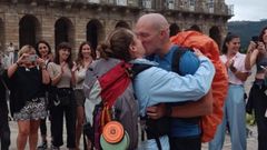 Pedida de mano por sorpresa en la plaza del Obradoiro, en Santiago