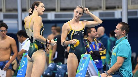 Entrenamiento de los nadadores australianos.