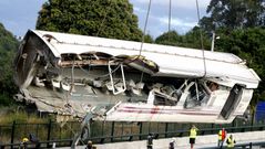 As� quedaron los vagones del tren