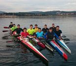 Un grupo de j�venes, poco antes de comenzar los entrenamientos.