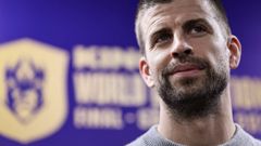 El exfutbolista y empresario Gerard Piqu�, durante una rueda de prensa.