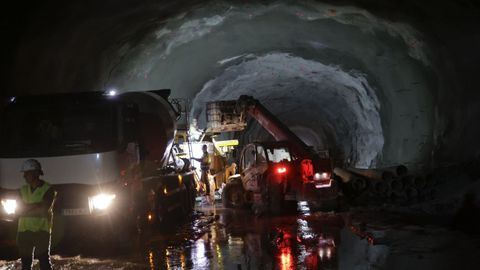 Obras de los tneles del tren al puerto exterior