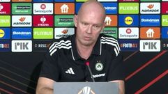 El entrenador del Omonia, primer rival del Celta en Europa League, Hernning Berg, en la rueda de prensa previa al partido.