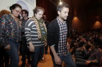 Xulio Ferreiro al inicio del mitin que ofreci� ayer. 