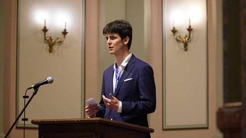 �scar Rodr�guez de Vivero, en el Torneo Lugo Debate 2026