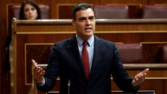 Pedro S�nchez, en el Congreso el 22 de abril, expone los motivos por los que solicita una nueva pr�rroga del estado de alarma