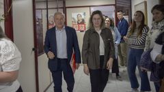 Jos Tom con la secretaria de organizacin del PSOE de Lugo, Pilar Garca Porto