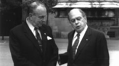 Manuel Fraga y Jordi Pujol en una imagen tomada en Barcelona en 1999.