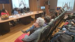 La ingeniera Mar�a L�pez de la Calle, que estudi� en la Escola Polit�cnica, durante su intervenci�n por videoconferencia