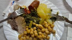 Plato del cocido, preparaci�n a la que se dedican las jornadas gastron�micas