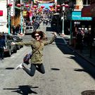 Haciendo turismo, en el barrio de Chinatown, en San Francisco