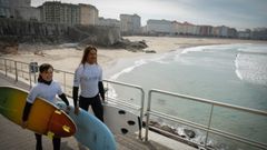 Las playas de Matadero, Orzn y Riazor este mircoles, 5 de abril. 