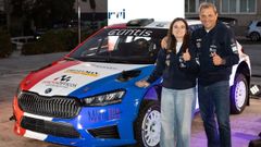 Bamarti junto a su hija, quien ser� su copiloto.