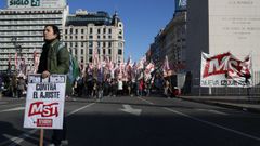 Los sindicatos se felicitan por la masiva adhesi�n al paro que dej� la capital semidesierta