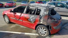 Coche calcinado en A Coru�a