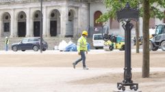 El letrero de los a�os setenta. A falta de las letras, la esquina de Rubalcava con Real muestra ya el cartel original restaurado de una plaza donde ya se ha extendido el pavimento de tierra