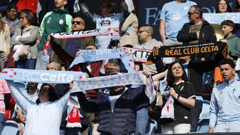 Aficionados del Celta, en un partido del Fortuna de esta temporada.