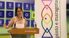 La concejala de Igualdade de Pontevedra, Anabel Gul�as, present� este jueves el premio literario Pinto & Maragota
