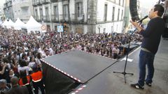 Preg�n del actor Pablo Chiapella en la Feira do Vi�o de Quiroga del 2019, la �ltima que se pudo celebrar hasta ahora