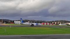 Vista en el aeropuerto de Lavacolla de un avi&oacute;n de la compa&ntilde;&iacute;a Egyptair, habitual en los vuelos&nbsp;especiales&nbsp;entre Espa&ntilde;a y Egipto