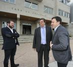 Carballido, Mouzo y Gonz�lez Formoso, ayer en Laxe. 