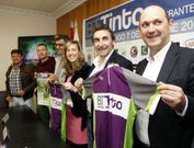 Louz�n, Escart�n y Pe�a, ayer durante la presentaci�n de la pr�xima edici�n de la BTTinto. 