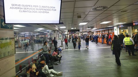 Vista de la estación de cercanías de la Plaza de Cataluña, en Barcelona