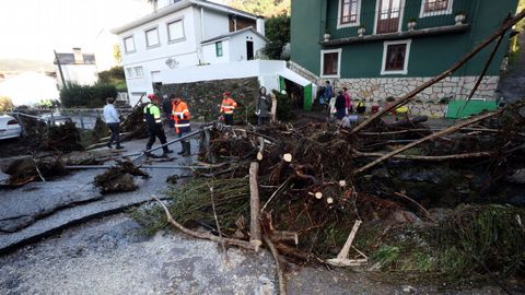 Los daos causados por la tromba de agua en Viveiro