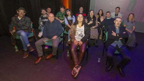Os catorce improvisadores e improvisadoras que participaron nos Premios Galegos da Regueifa