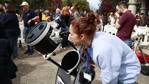 Observaci�n del eclipse parcial de Sol desde la Casa das Ciencias de A Coru�a.