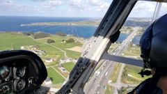 Control de Tr�fico desde el aire sobre el Puente dos Santos, que une Galicia y Asturias