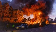 Imagen del dispositivo activado ayer en Rebordelos, Carballo