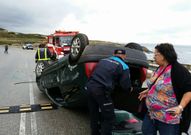 Polic�a Local, GES de Cervo y Tr�fico atendieron el siniestro.