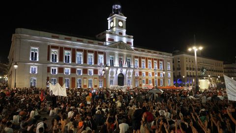 La Puerta del Sol llena de manfiestantes