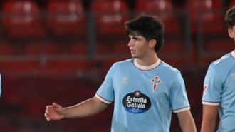 El canterano del Celta Anxo Rodr�guez, en un partido con el Fortuna.