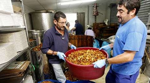 La elaboraci�n de la sidra tiene lugar en las instalaciones de la asociaci�n de vecinos de San Estevo de Negros. 