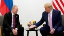 Trump durante una reunin bilateral con el presidente ruso Vladimir Putin en la cumbre de lderes del G20 en Osaka (Japn) en junio del 2019.