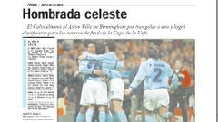 �Hombrada celeste�, titulaba La Voz la cr�nica del partido