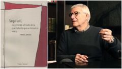 El escritor Manuel Janeiro (Madrid, 1951). A la izquierda, portada de su nuevo libro.