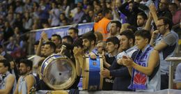 La afici�n celeste se hizo notar en el Palacio de Deportes de Riazor. 