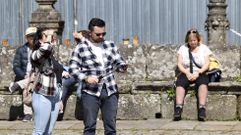 Turistas visitando la Praza do Obradoiro la semana pasada