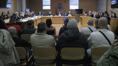Vista del juicio celebrado en la Audiencia Provincial de Oviedo. El exnarcotraficante gallego Laureano Oubi�a ha negado este martes haber formado parte de una red de tr�fico de coca�na a gran escala en Asturias