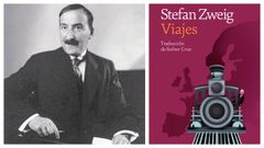 Stefan Zweig (Viena, 1881-Petr�polis, Brasil, 1942). A la derecha, la edici�n de una selecci�n de sus cr�nicas de viajes