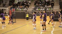 El Aceites Abril Volei Ourense en un encuentro ante el Madrid Chamber�

